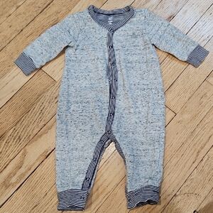 GAP Gray and Blue Striped Kids One Piece